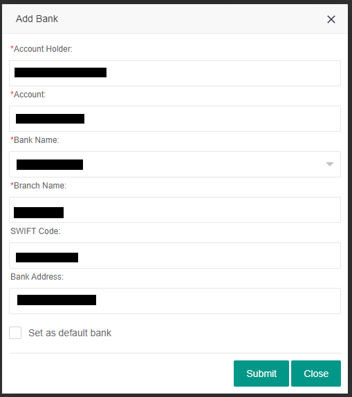 Review of R24 Capital Group’s User Account — Linking a bank account to the user account