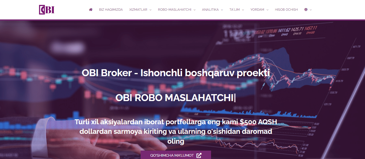 Review of OBI Broker’s User Account — Start the application process