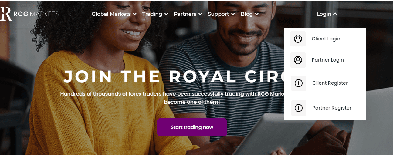 Review of RCG Markets’ User Account — Open an account
