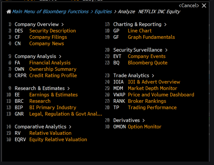 Bloomberg Review - Menu and settings
