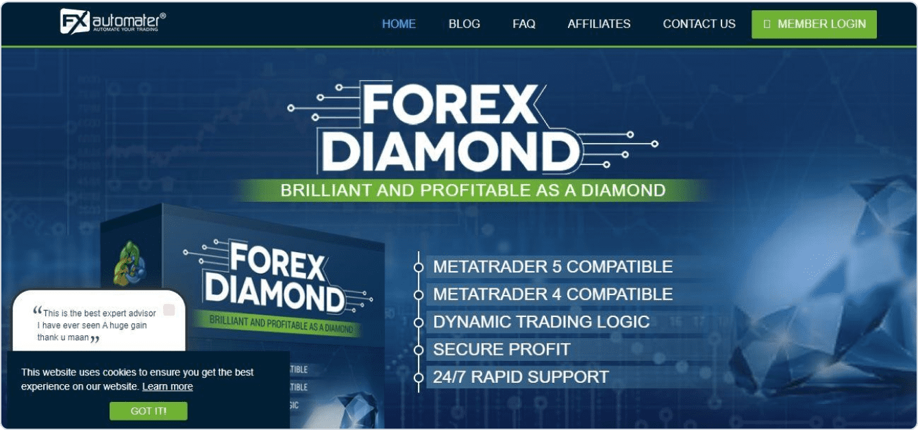 Expert Advisor per Metatrader 4 - Forex Diamond EA