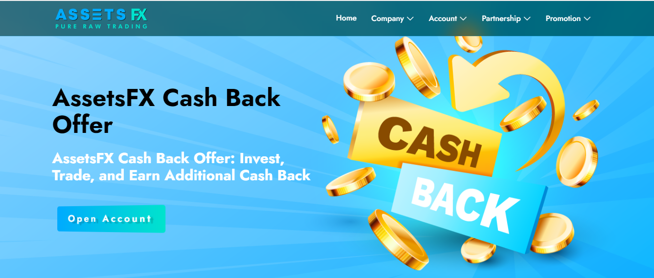 Бонусы AssetsFX - Cashback