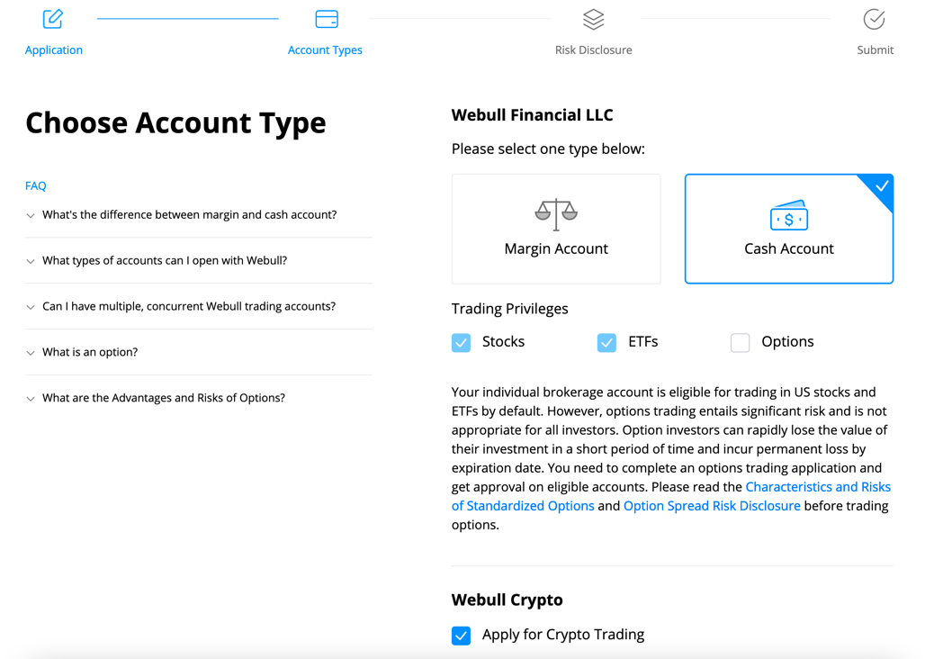 Account Types on Webull