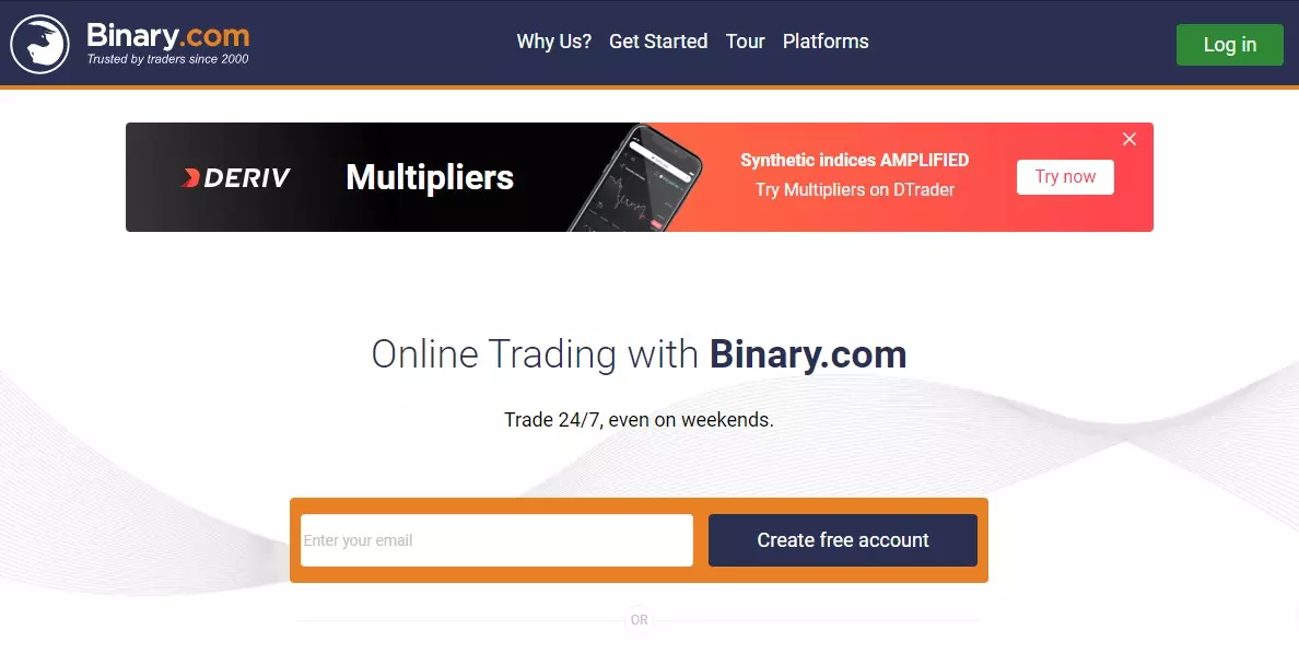 La plateforme de Binary.com