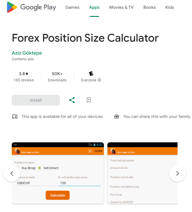 Forex position size calculator app