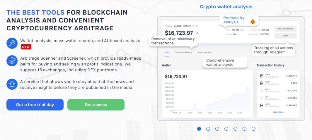 Arbitragescanner.io positions itself as the best tool for crypto arbitrage