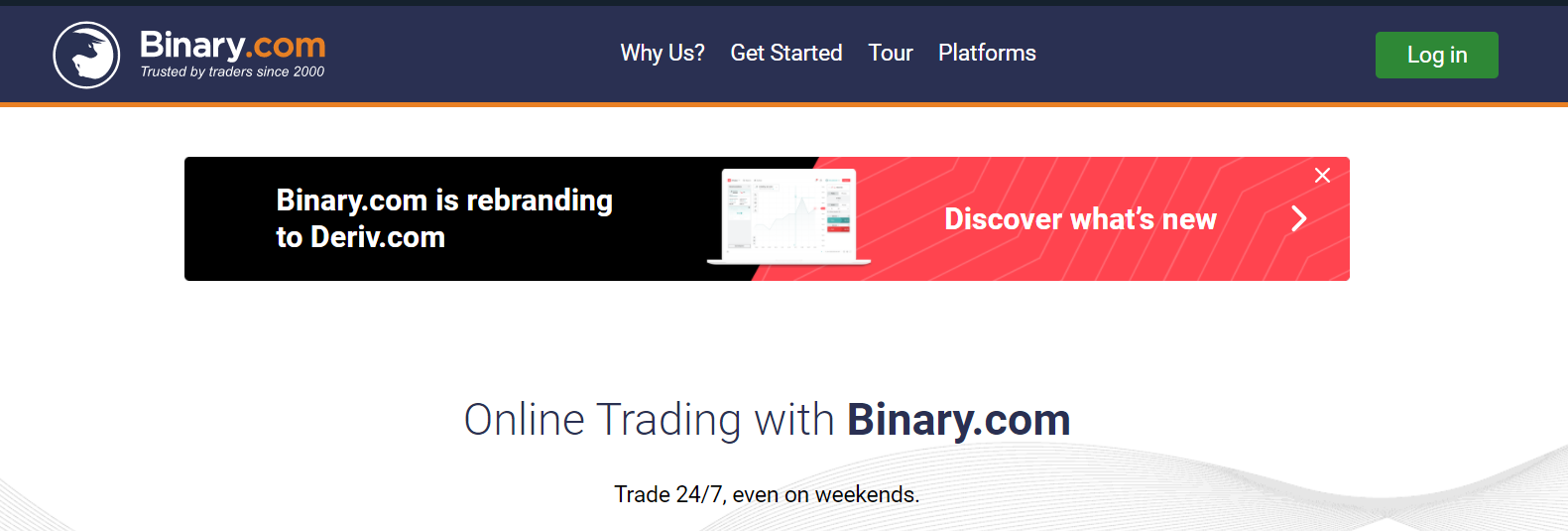 Binary.com Gjennomgang - Konto