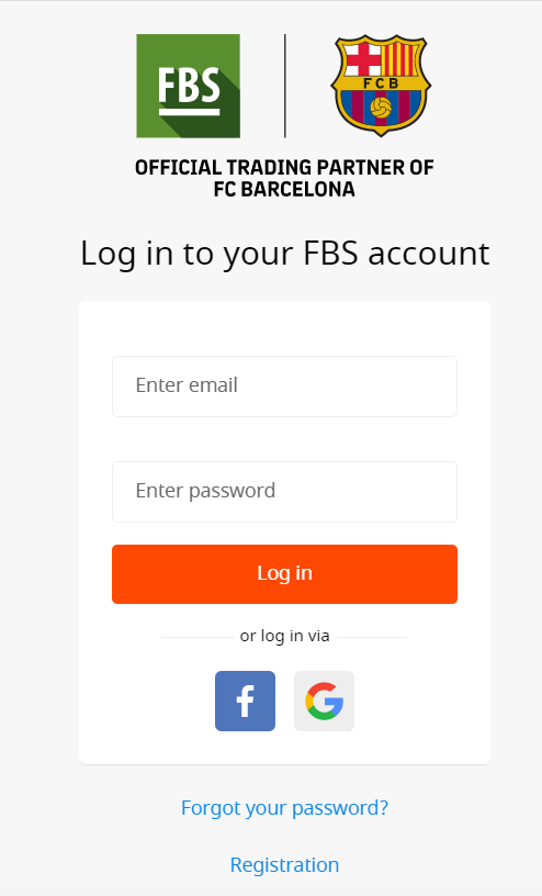 Authorization on FBS Website