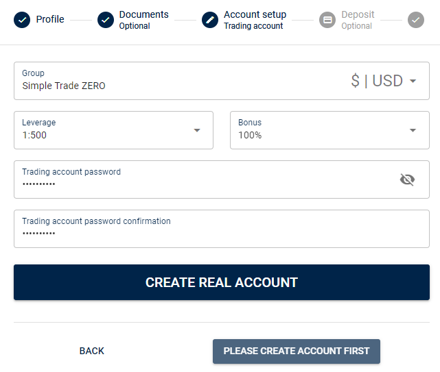 Review of FXCentrum’s User Account — Opening an account