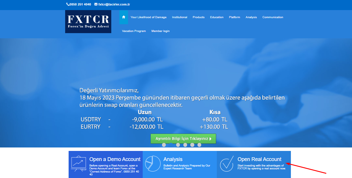 Tacirler Yatırım İncelemesi - FXTCR web sitesine kayıt olun