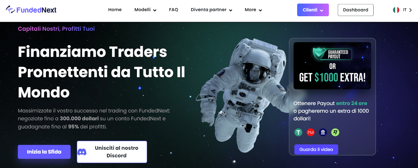 Panoramica Funded Next – Sito web ufficiale