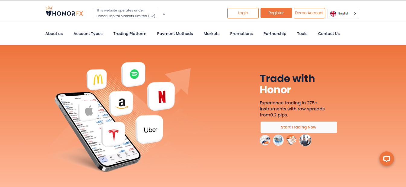 Review of HonorFX’s User Account — Registration launch