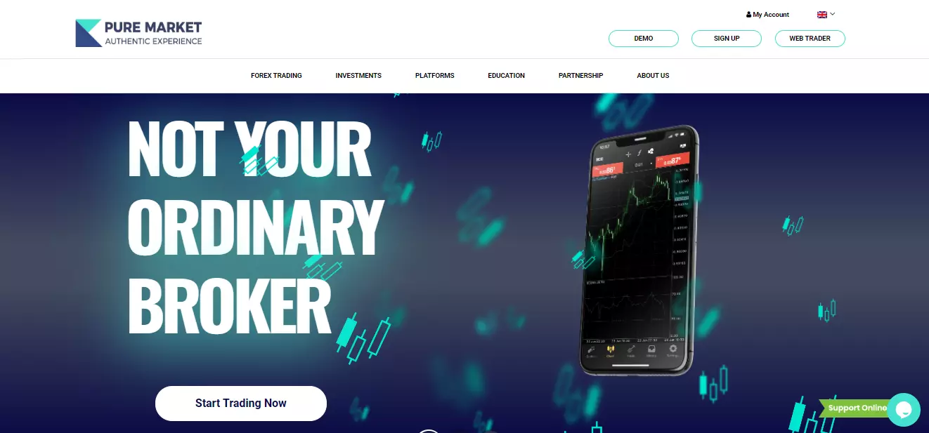 Review of Pure Market Broker’s User Account — Registration