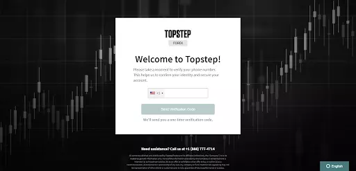 Topstep Review — Phone number verification