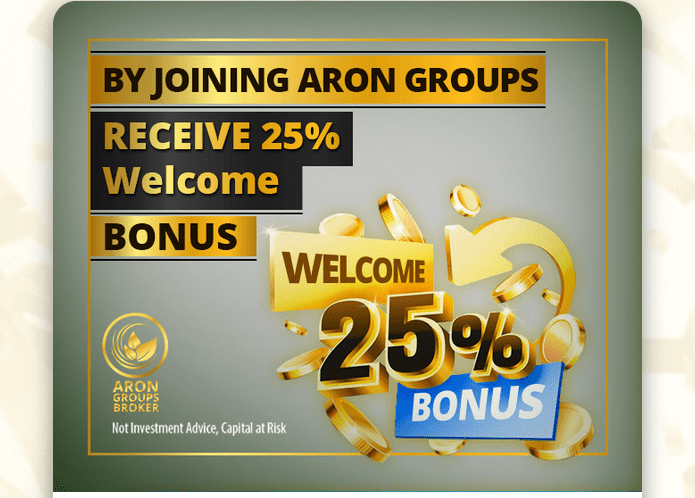 Aron Groups’ Bonuses — Welcome bonus