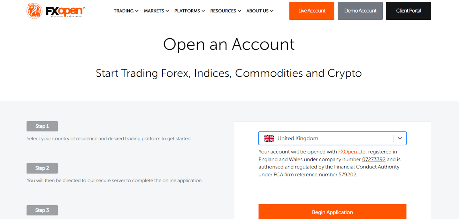 Review of FXOpen’s User Account — Open an account