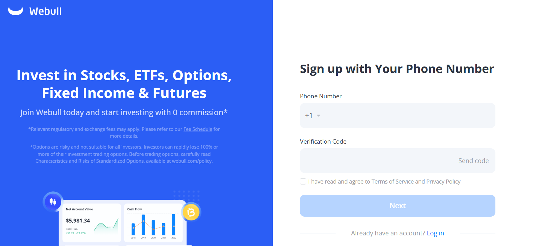 Webull website