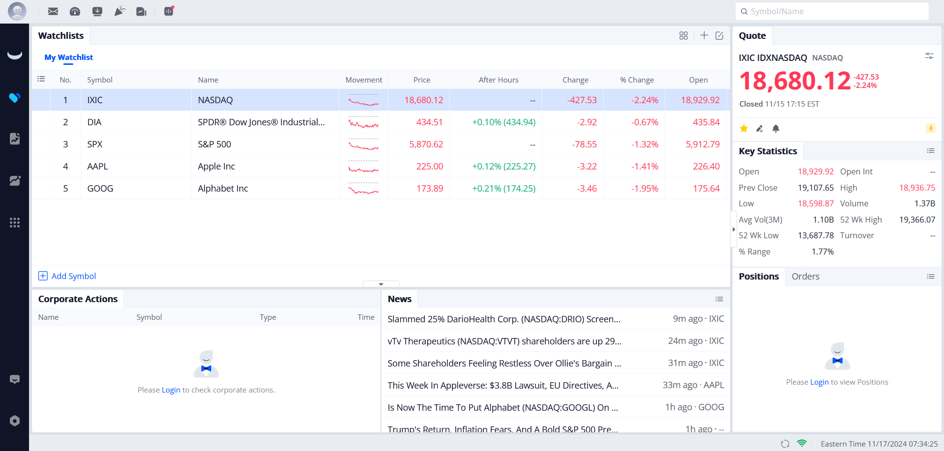 Webull website