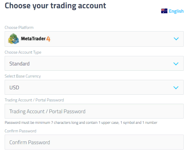 FP Markets Copy trading option - Choose your trading account