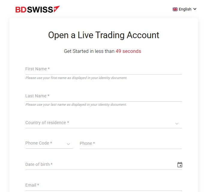 BDSwiss Verification