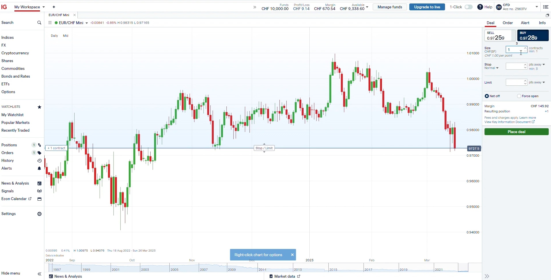 IG Web Trading Platform