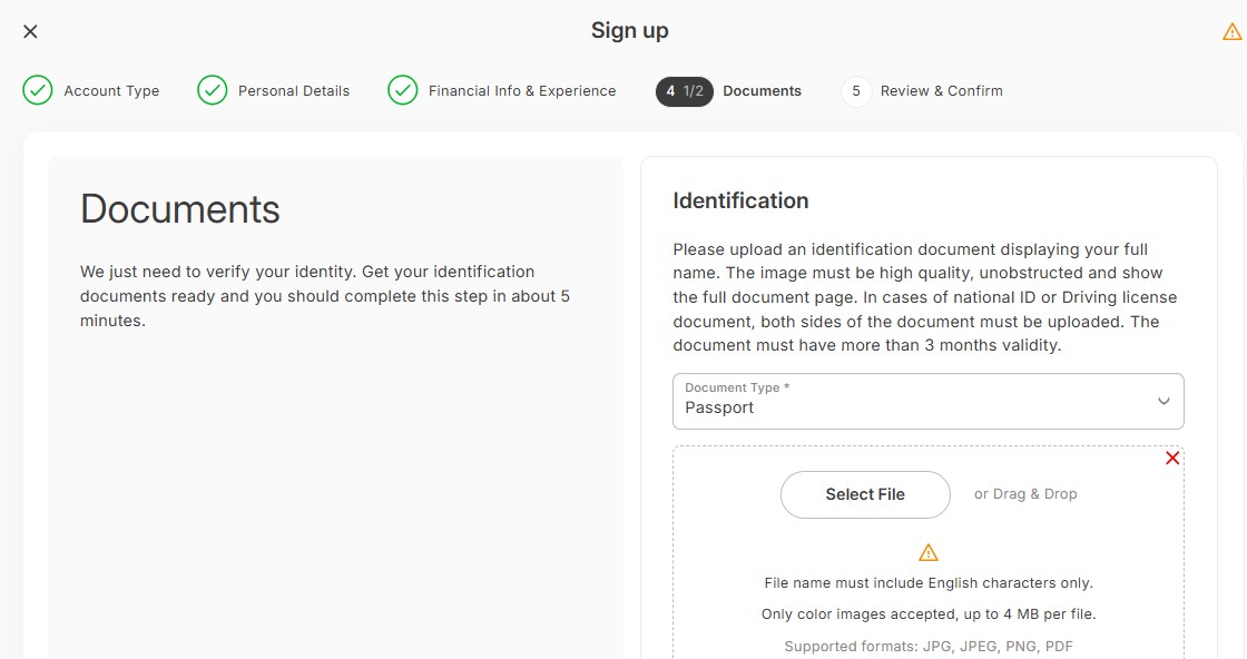 Tickmill verification