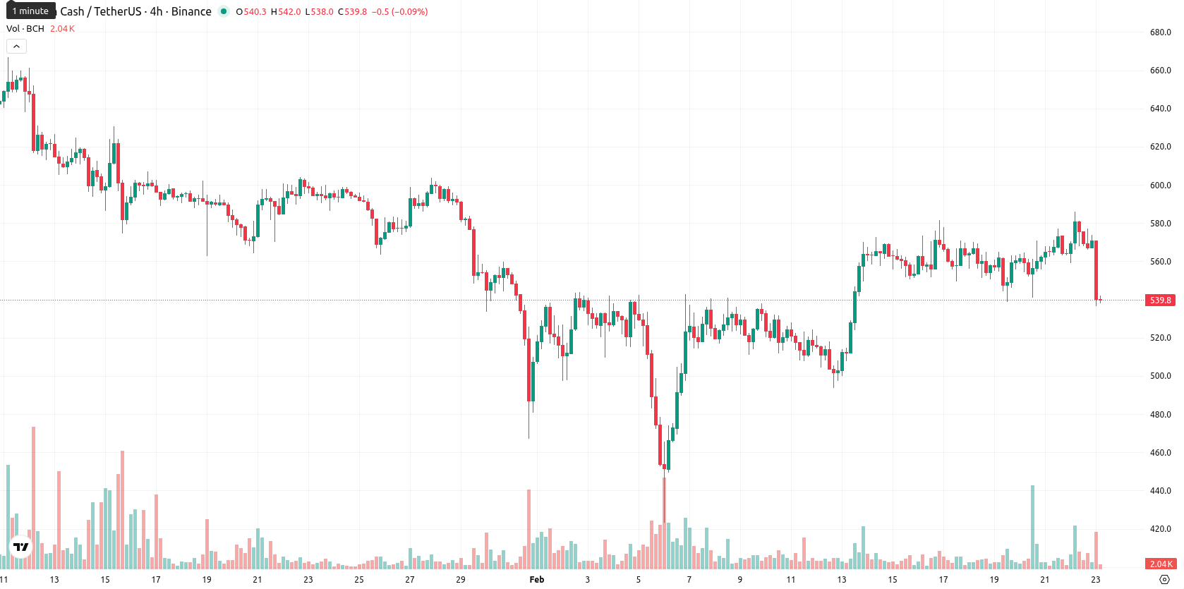 Bitcoin Cash asset chart