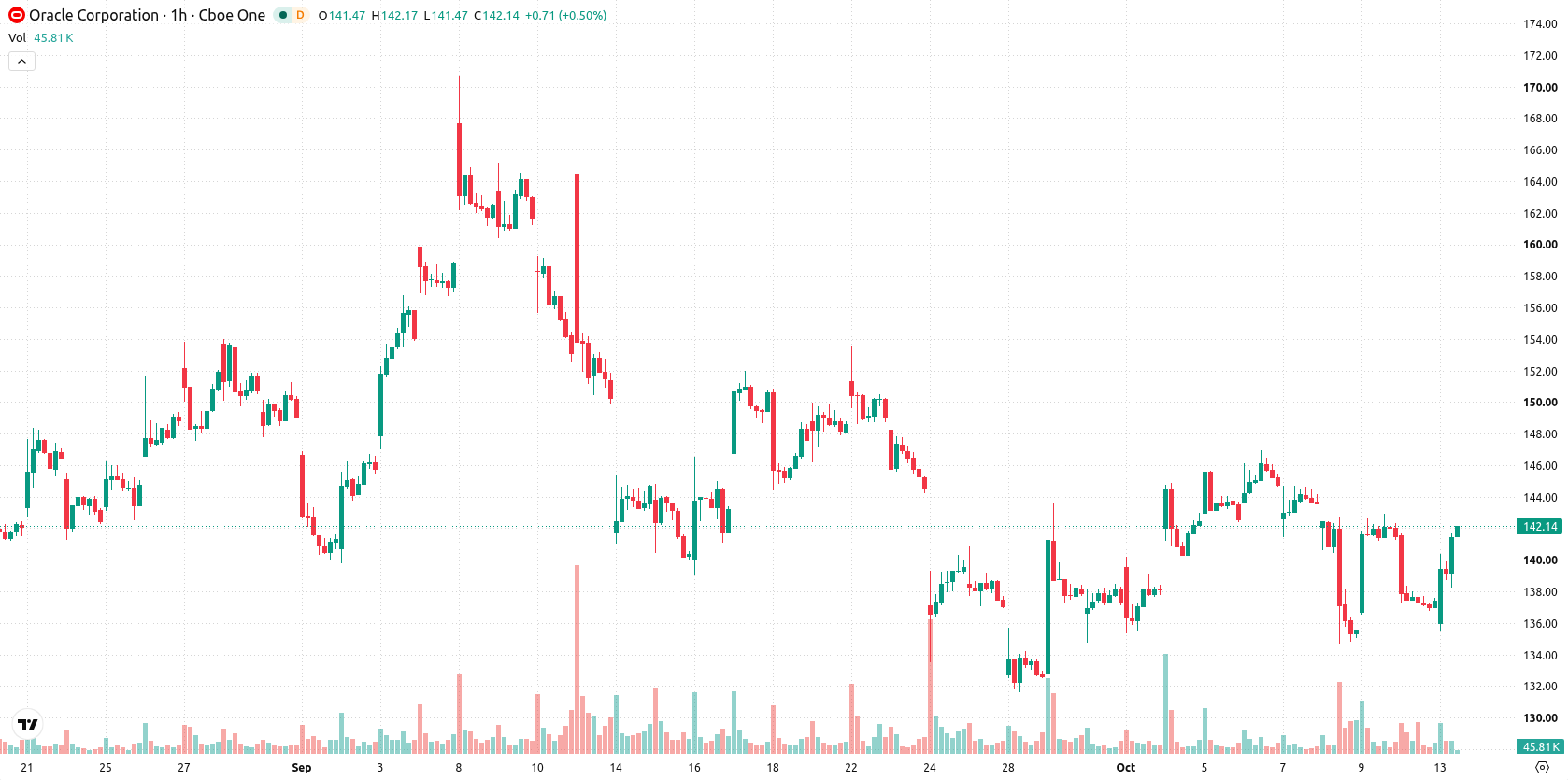 Oracle Corporation asset chart