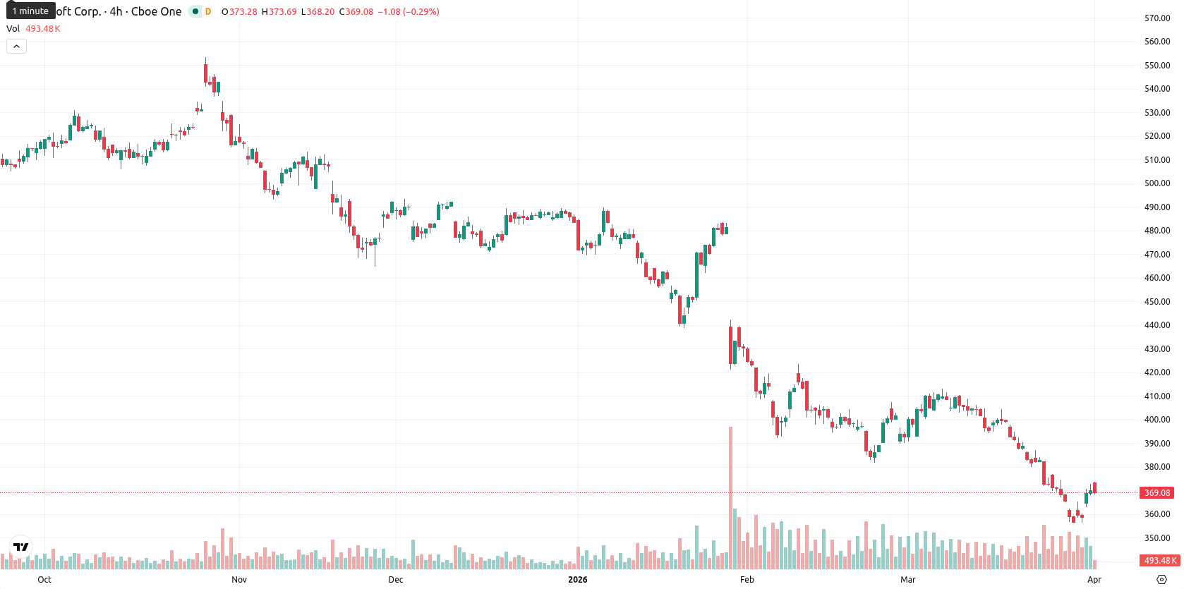 Microsoft Corp asset chart