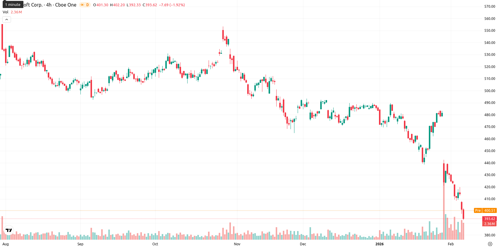 Microsoft Corp asset chart