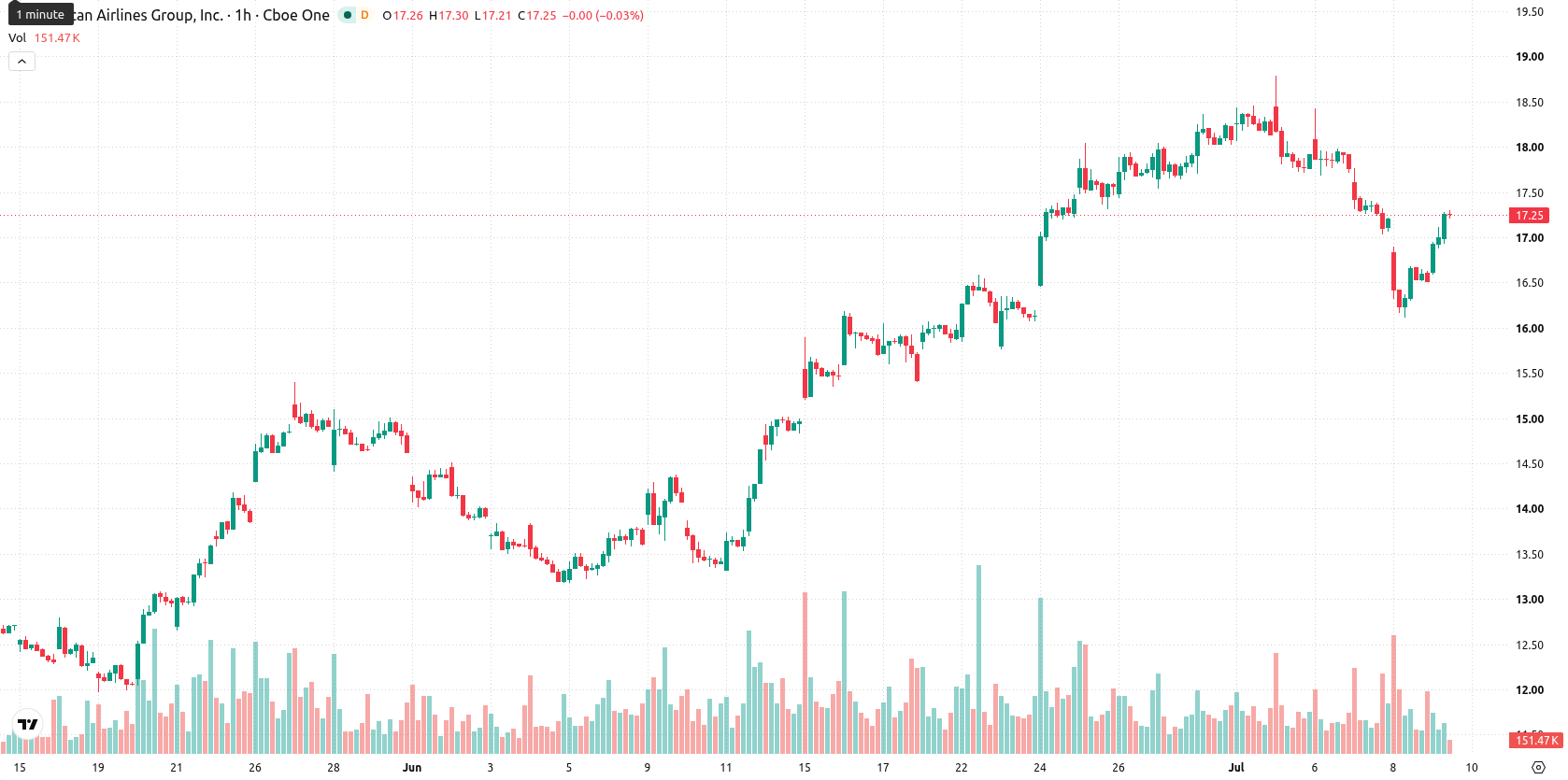 American Airlines Group Inc. asset chart