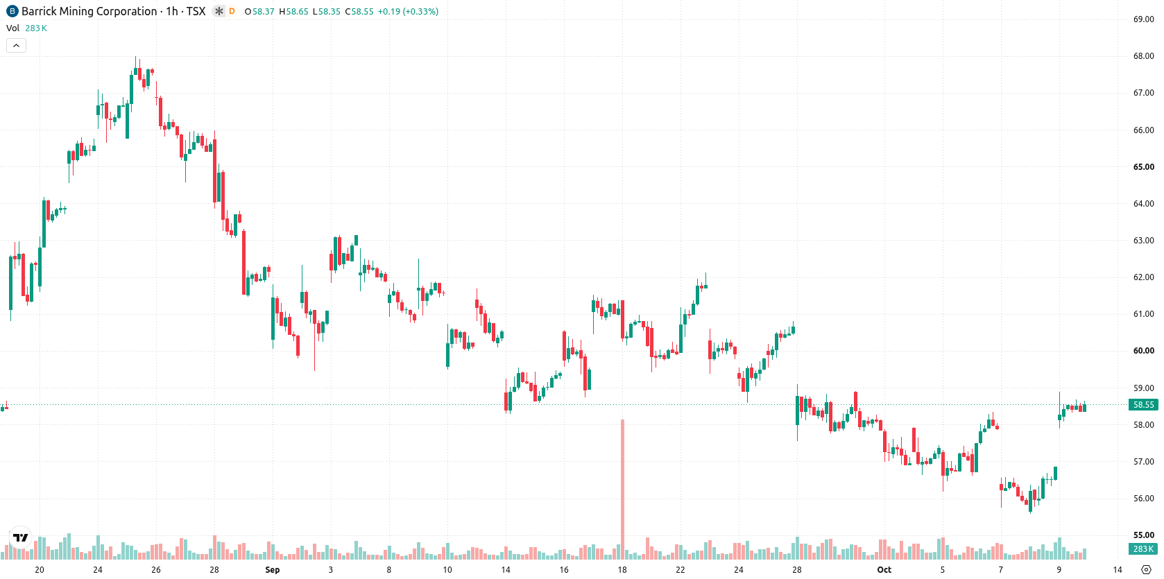 Barrick Gold Corporation asset chart