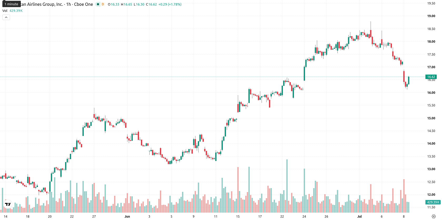 American Airlines Group Inc. asset chart