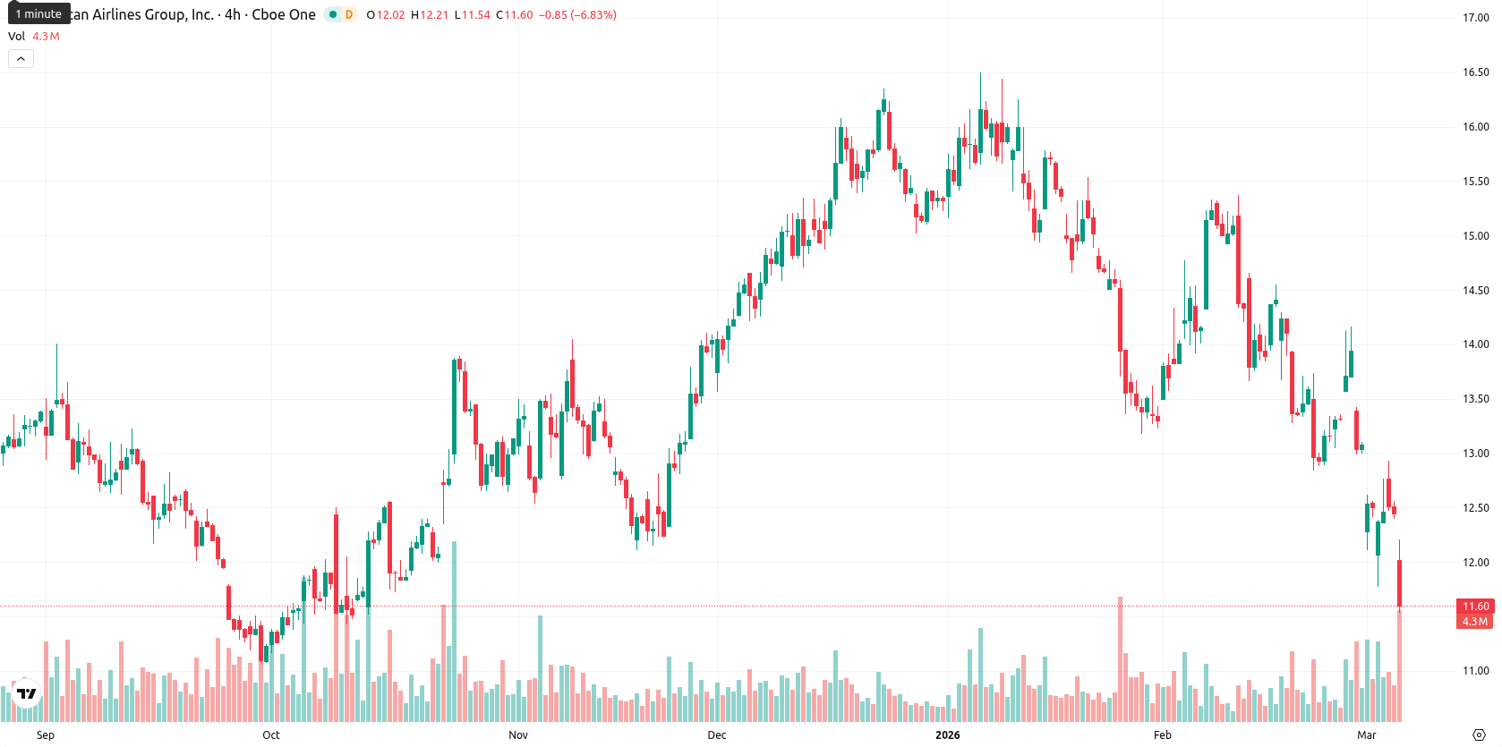 American Airlines Group Inc. asset chart