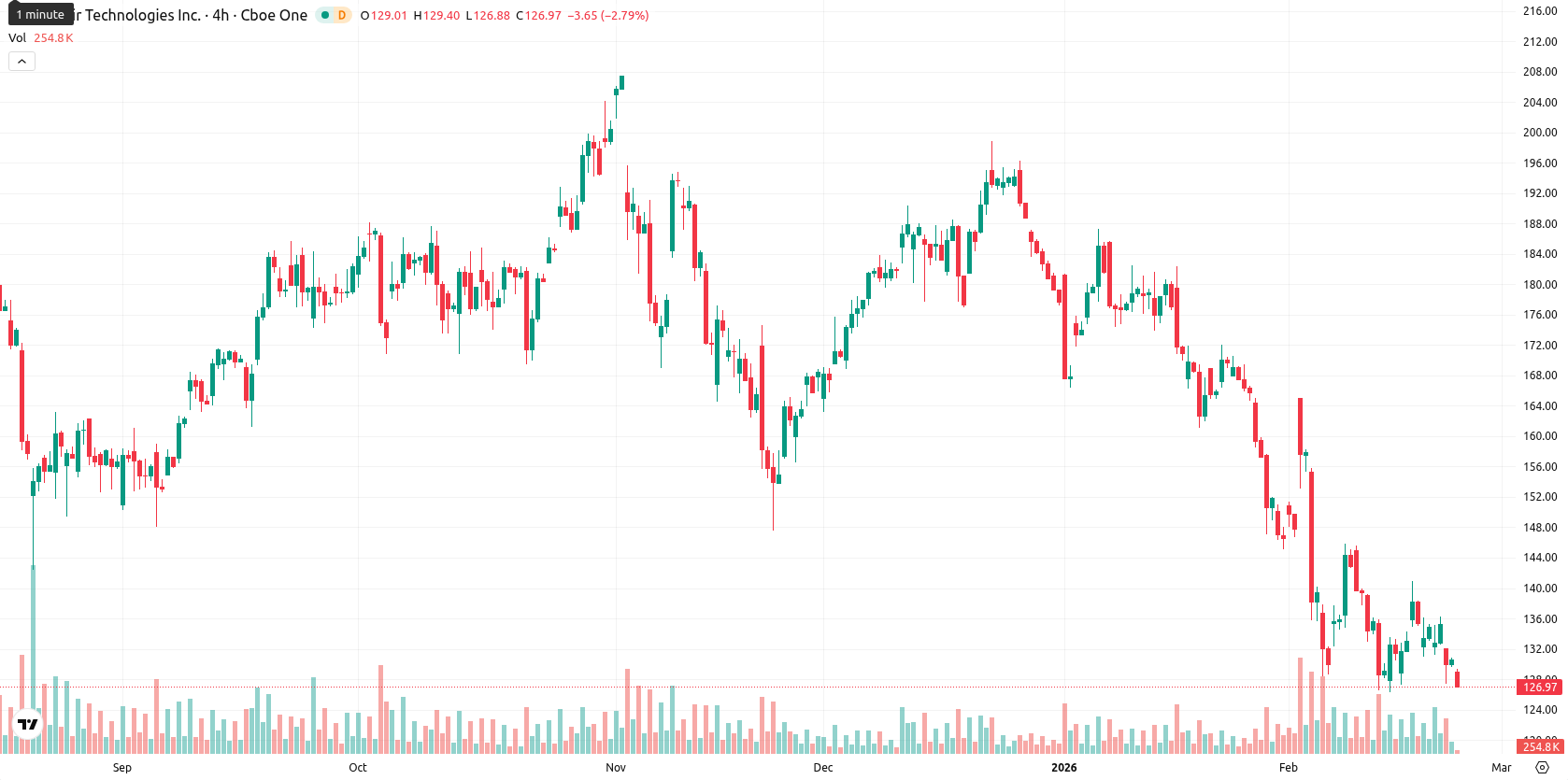 Palantir Technologies asset chart