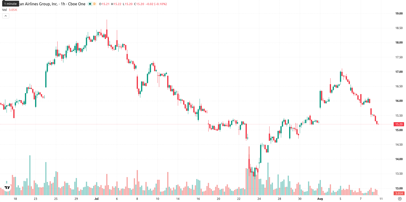 American Airlines Group Inc. asset chart
