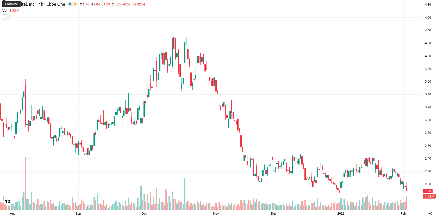 Bit Digital Inc. asset chart