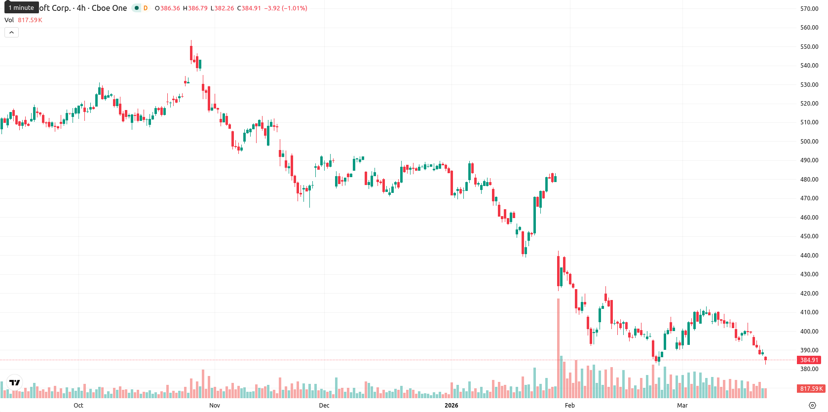Microsoft Corp asset chart