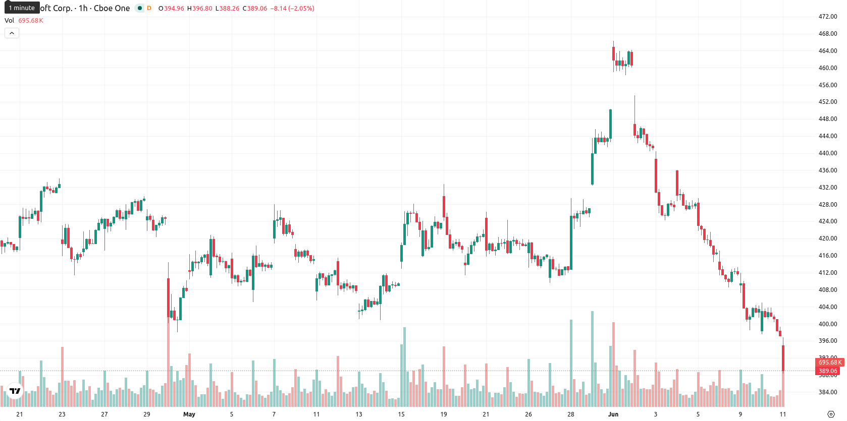 Microsoft Corp asset chart