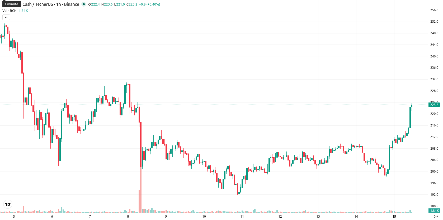 Bitcoin Cash asset chart