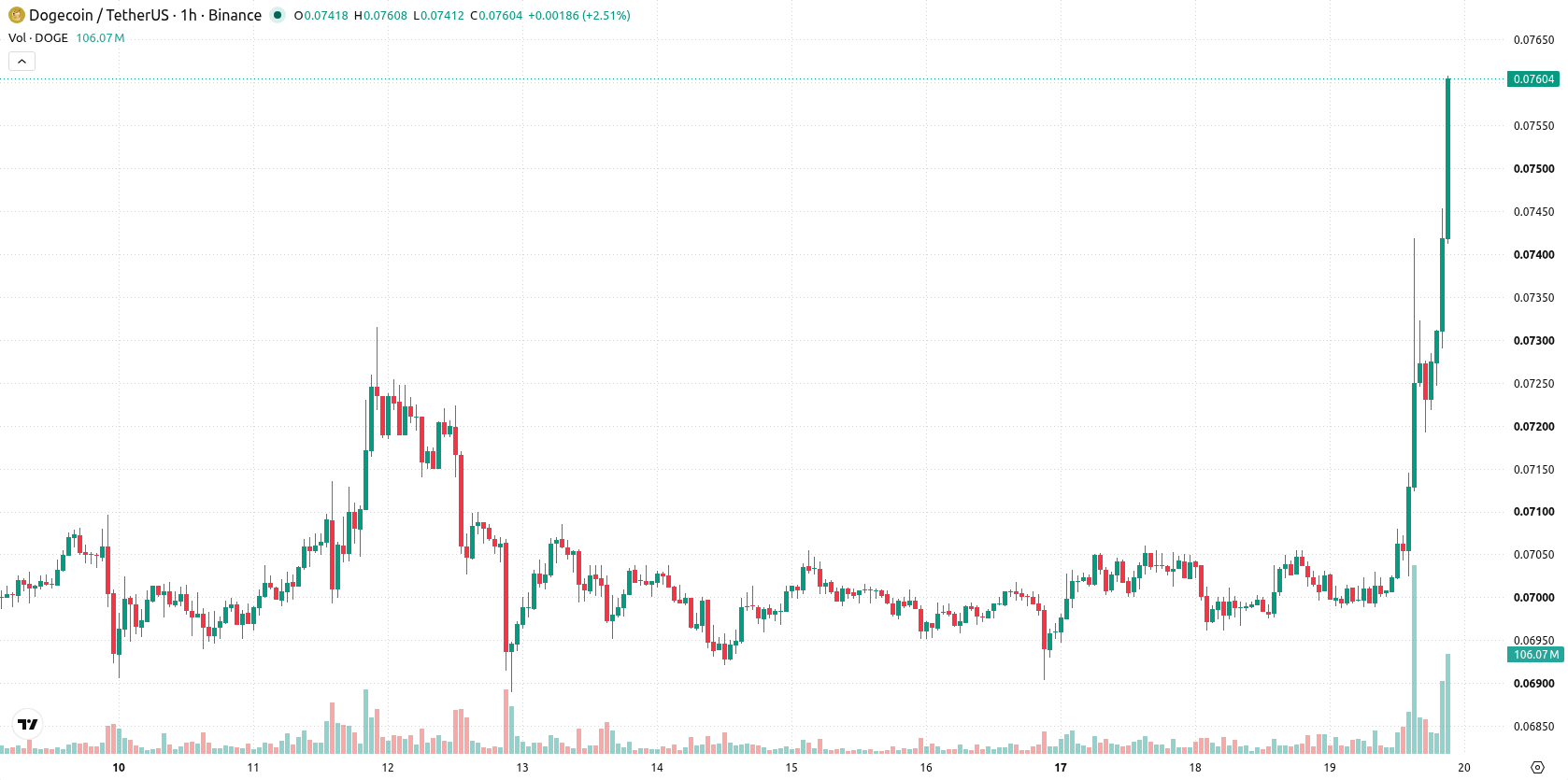 Dogecoin asset chart
