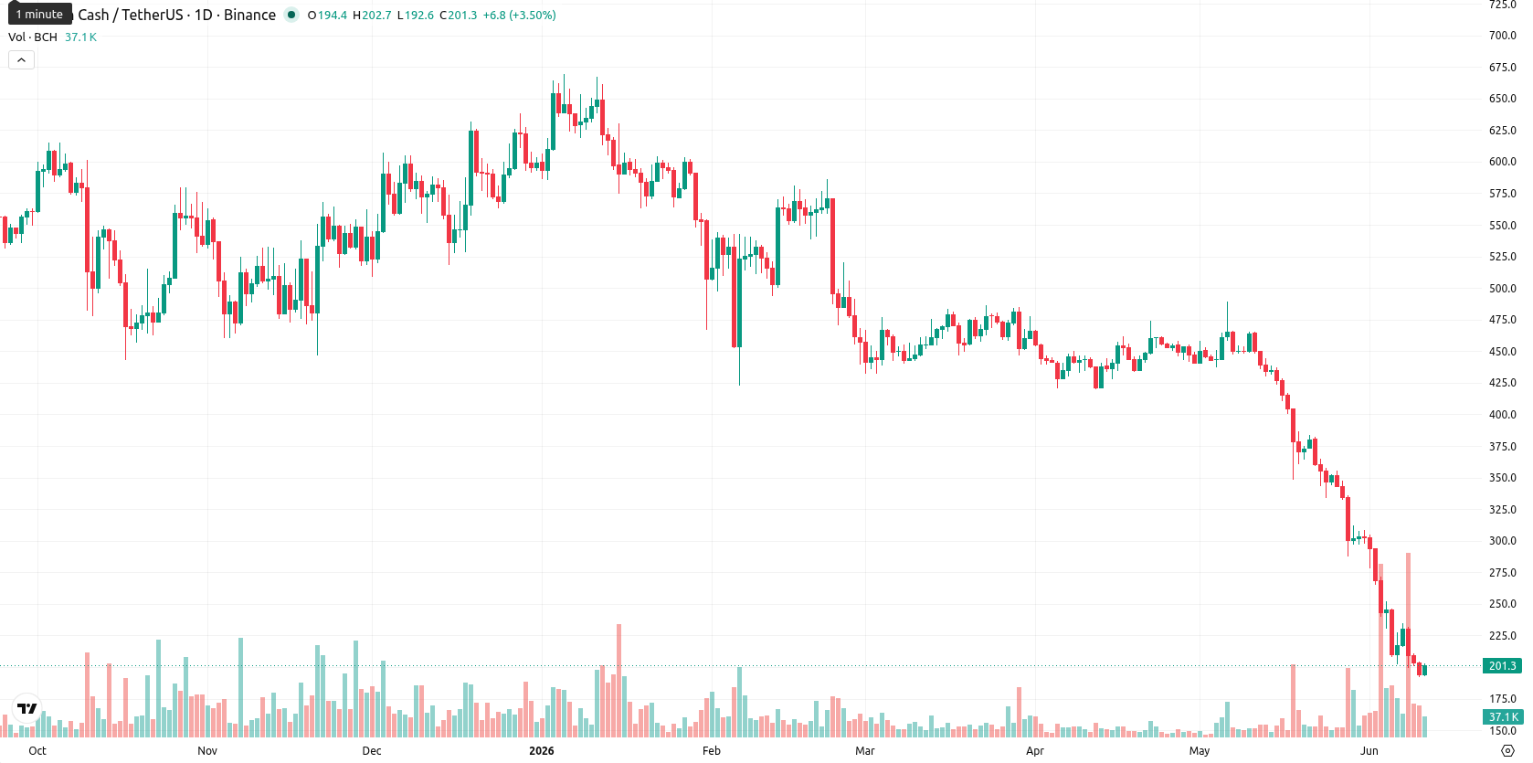 Bitcoin Cash asset chart