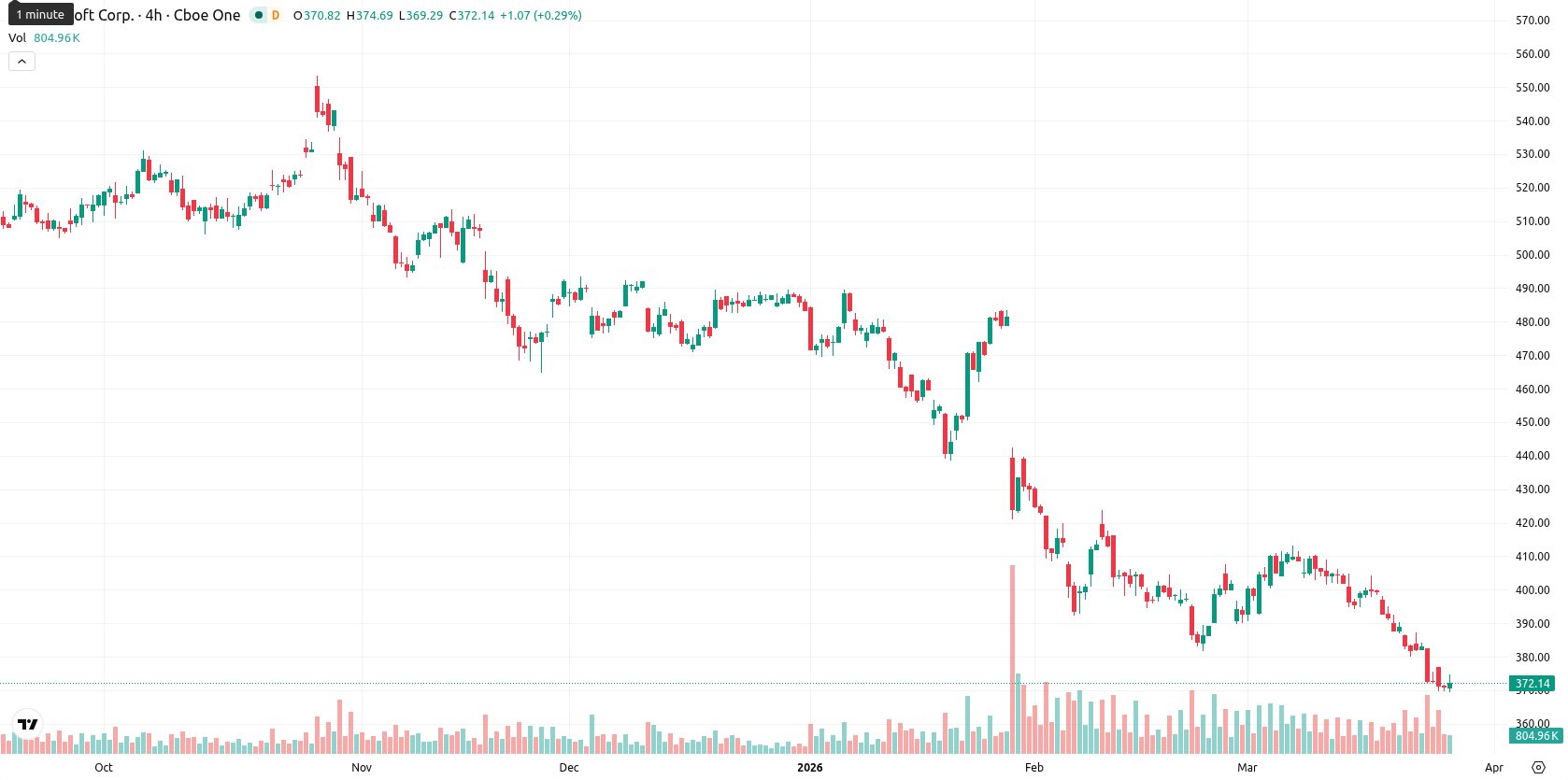 Microsoft Corp asset chart