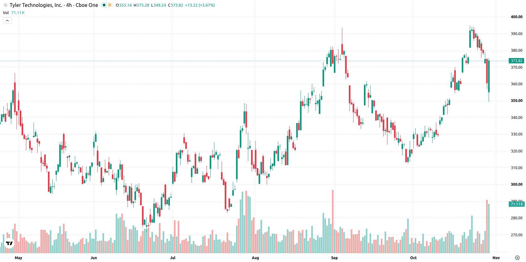 Tyler Technologies asset chart
