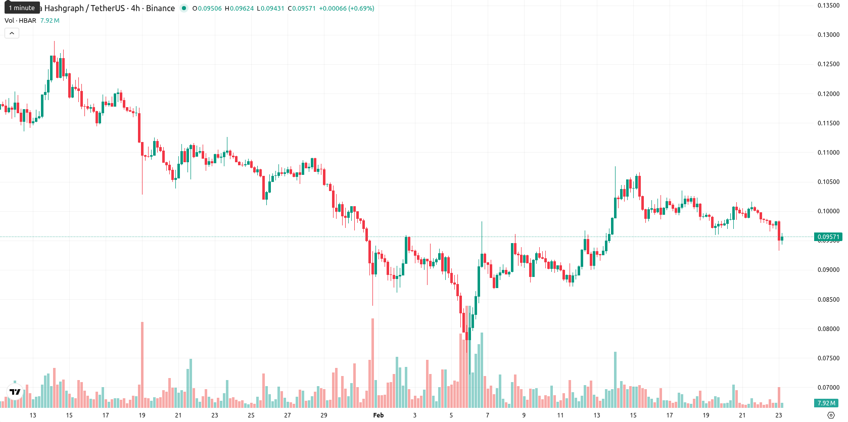 Hedera asset chart