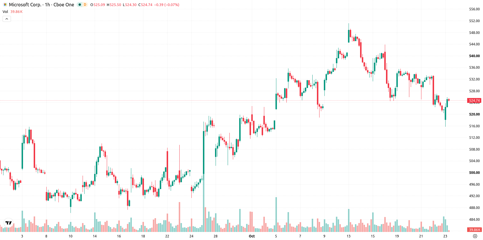 Microsoft Corp asset chart