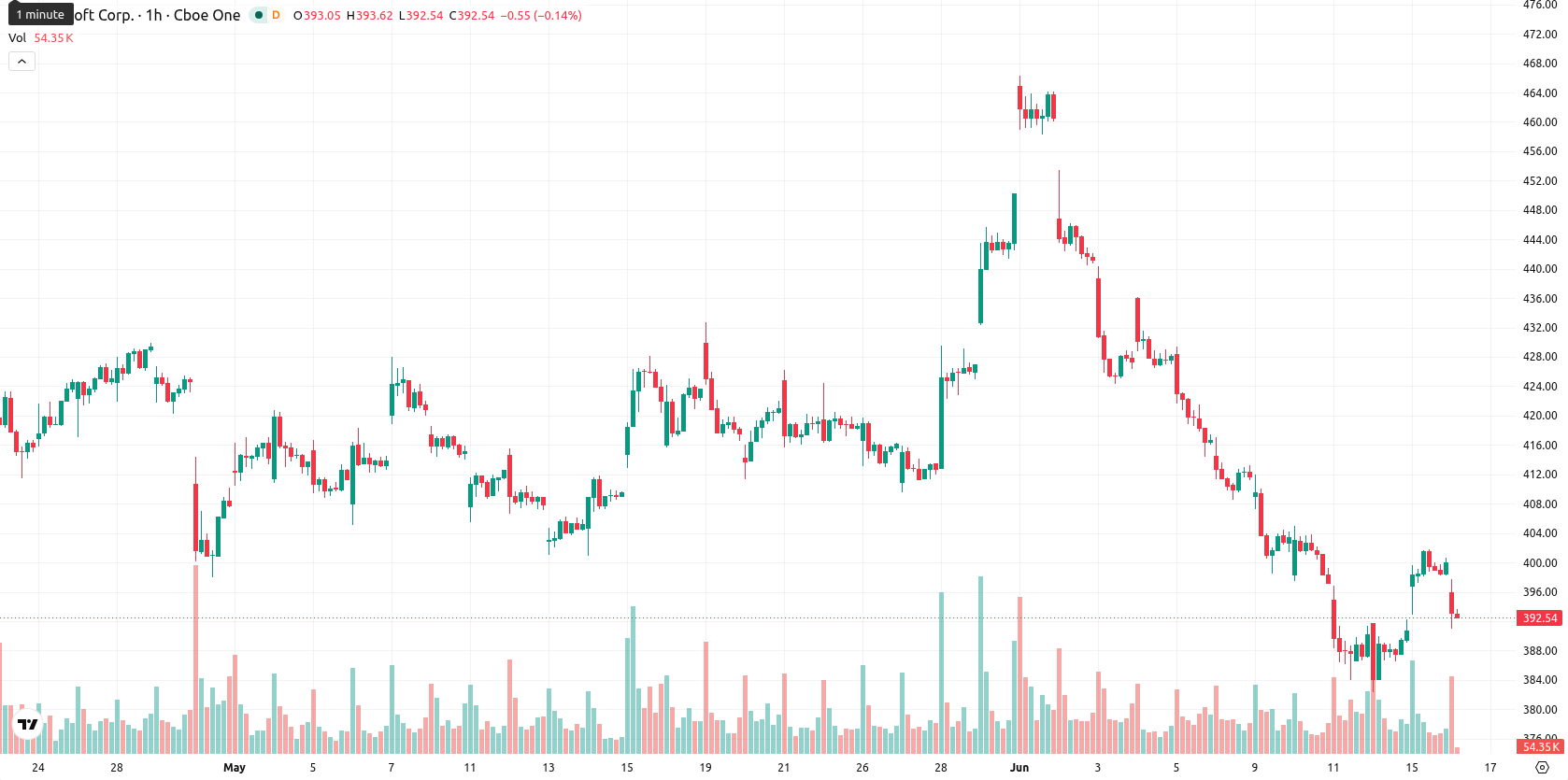 Microsoft Corp asset chart