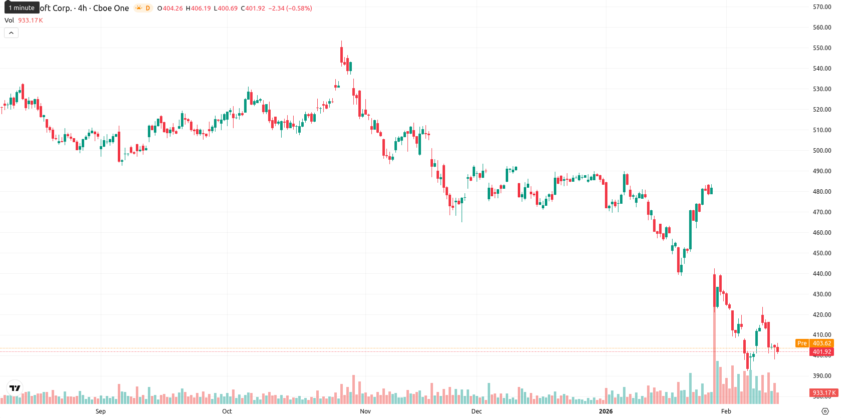 Microsoft Corp asset chart