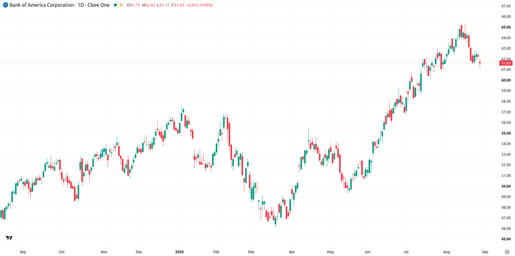 Bank of America Corp. asset chart