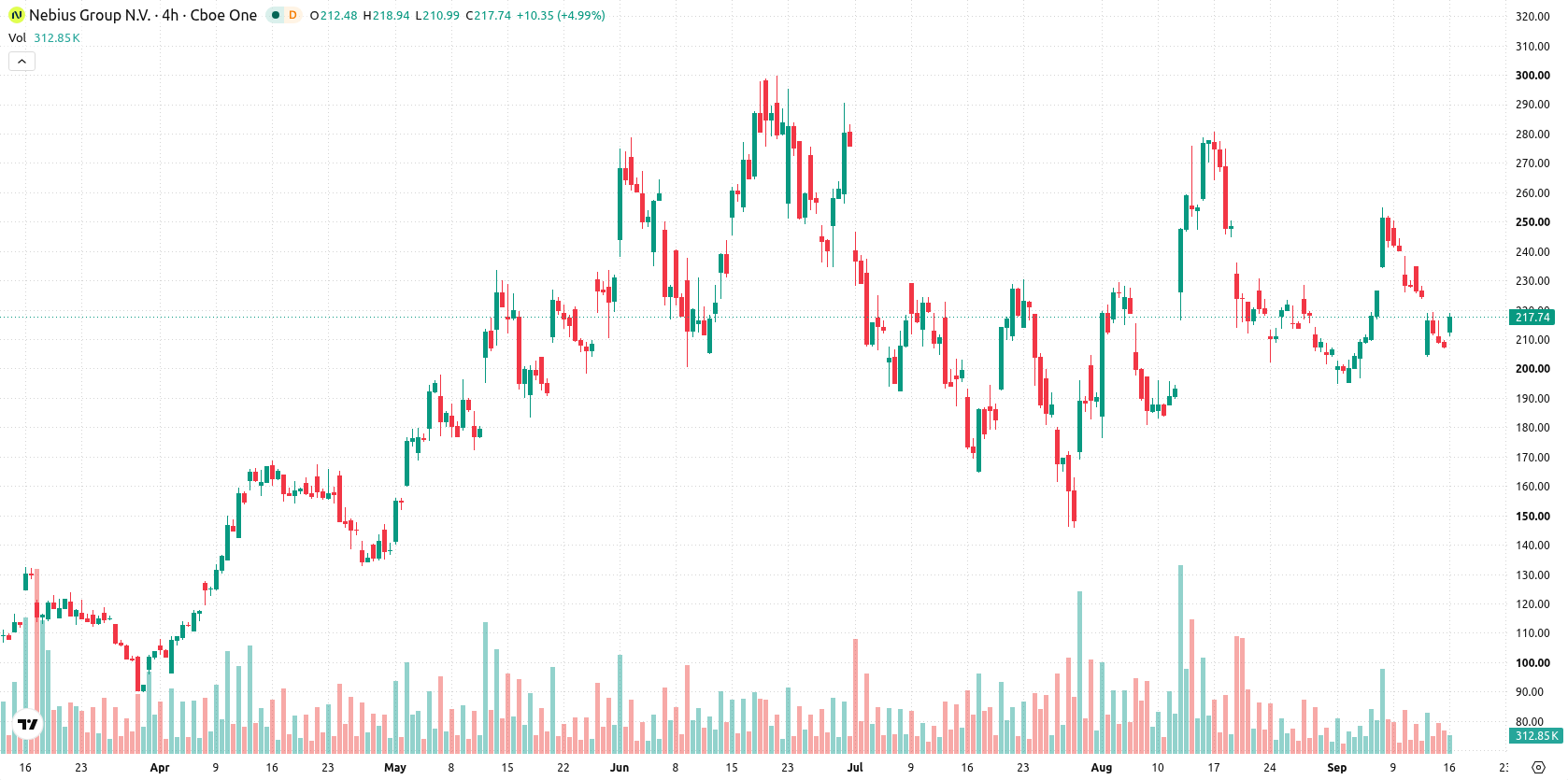 Nebius Group N.V. asset chart